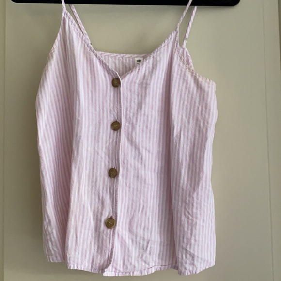 Pink Striped Button Tank - Picture 4 of 4